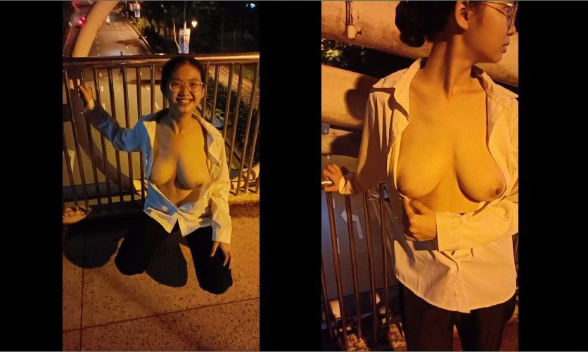 A la estudiante de anteojos le gusta lucir sus mercancías en la calle y el final